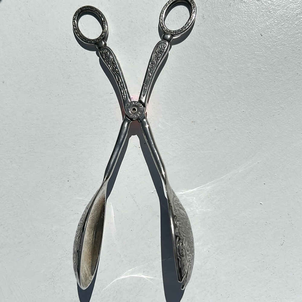 Vintage SilverPlate Scissors Styles Serving Tongs